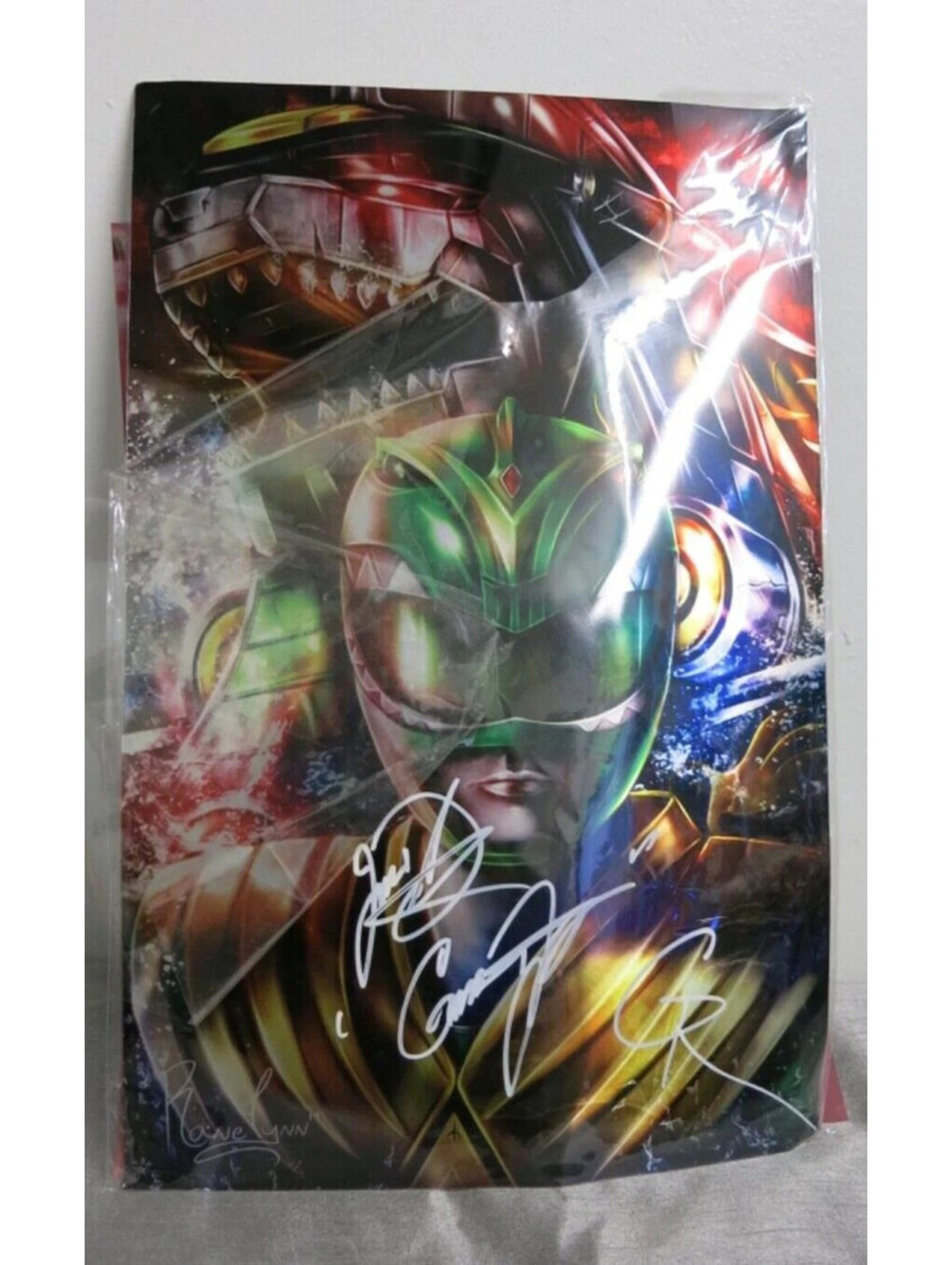 Green Power Ranger metal Autograph picture sign 10x17